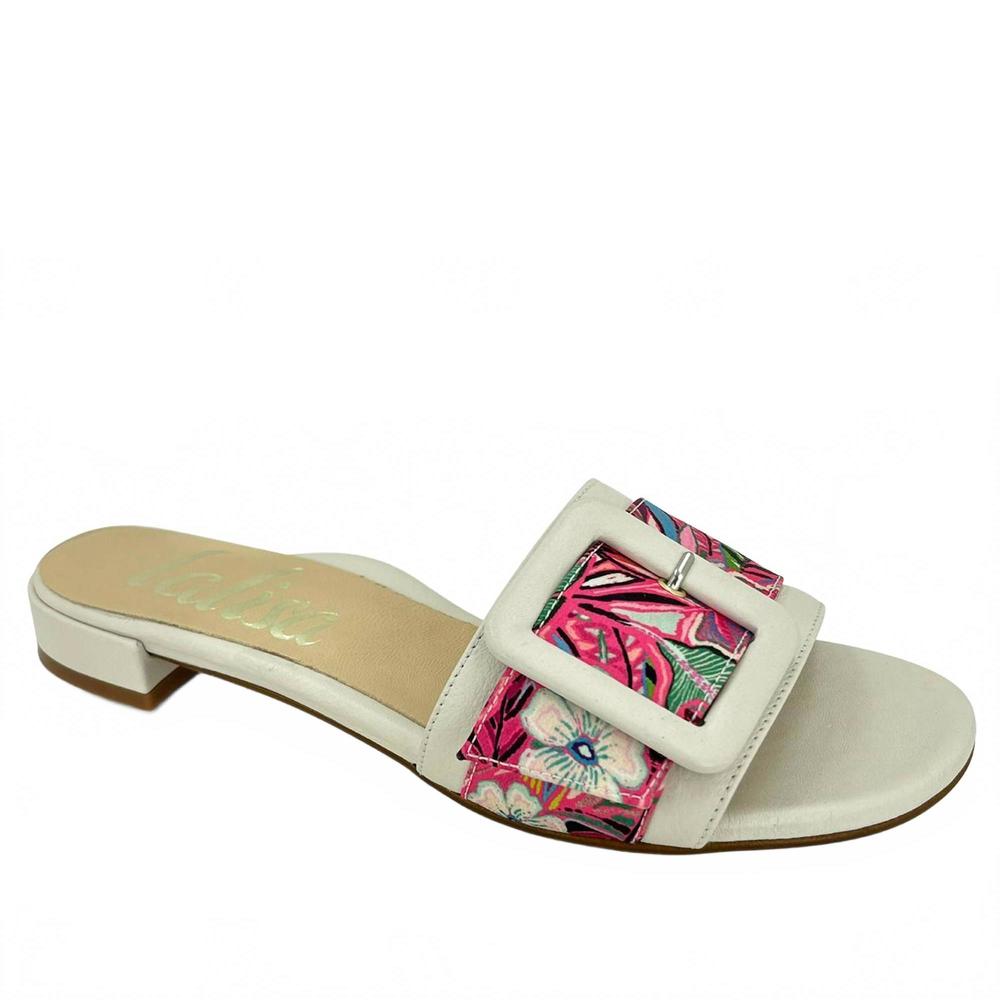 NEW LALISA women's tazo slide sandals in fuchsia multi